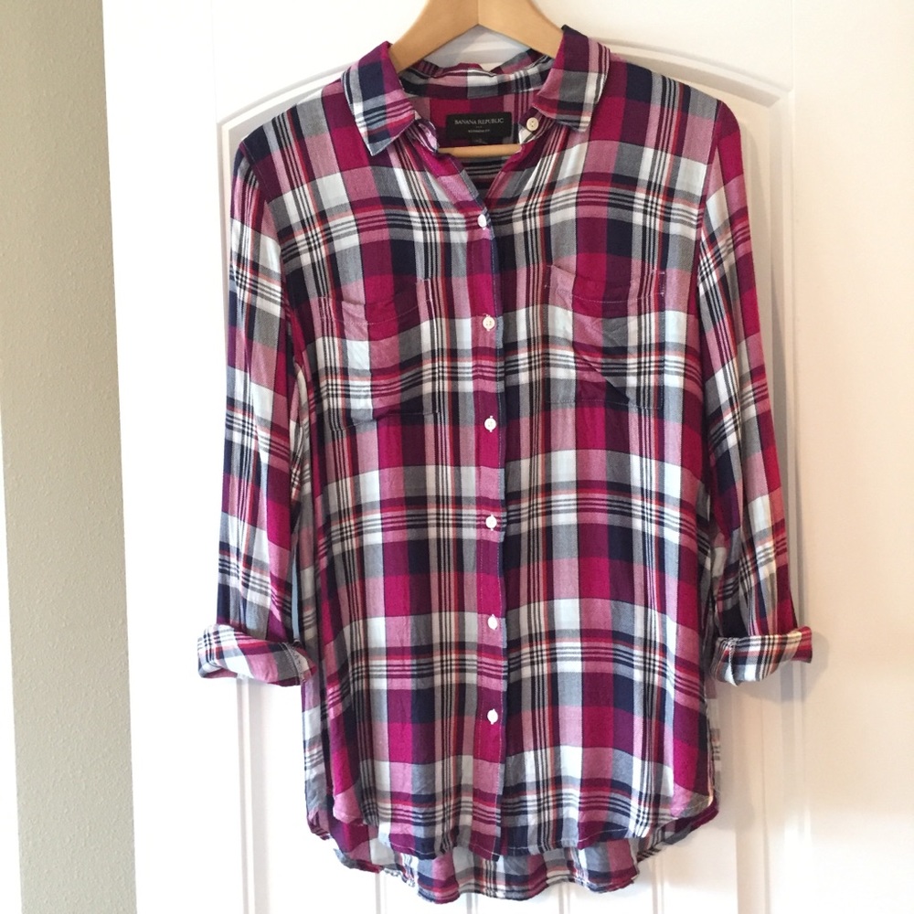 Plaid Casual Button-Up Shirt